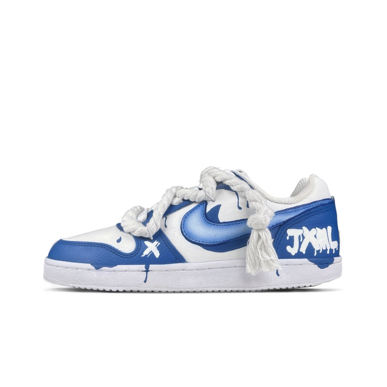 

Кроссовки Nike EBERNON Skateboarding Shoes Men Low-top Blue/white, цвет Dodger Blue