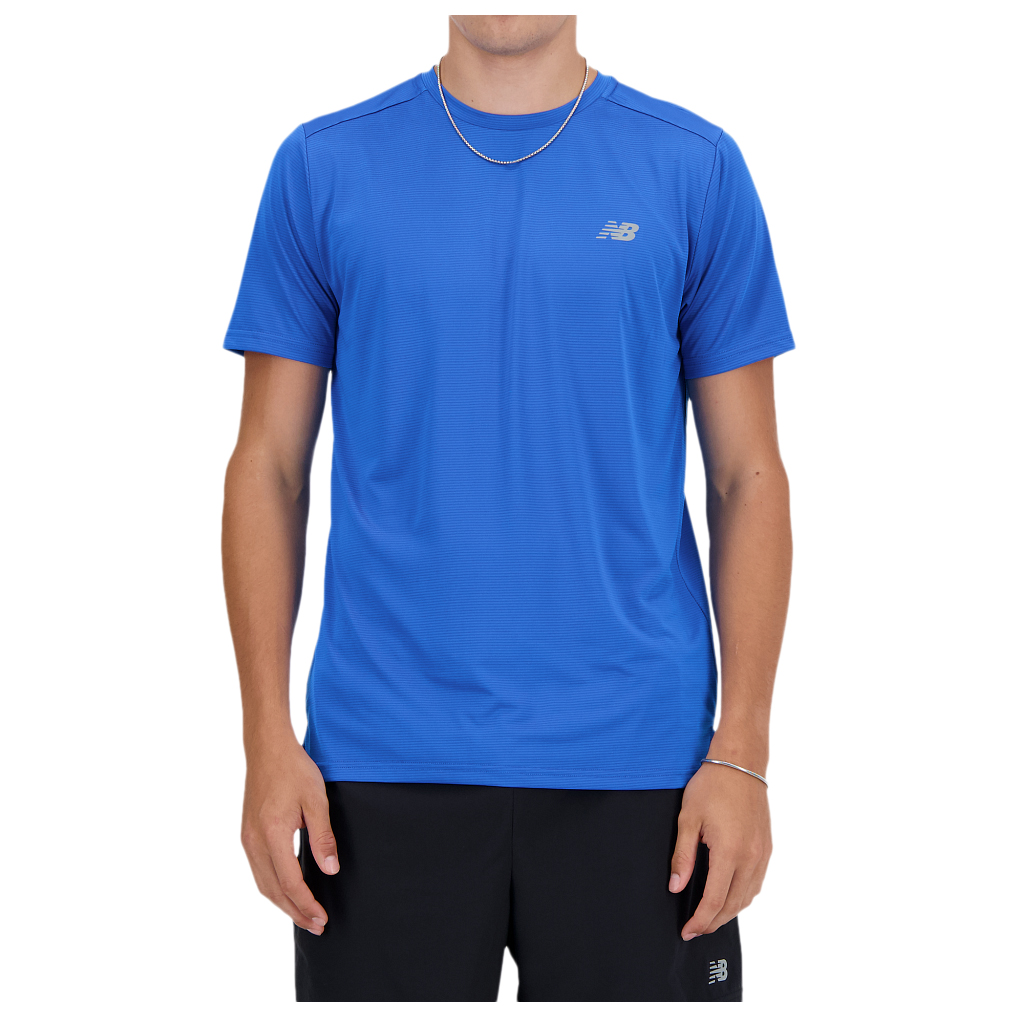цена Беговая рубашка New Balance Sport Essentials Run S/S, цвет Blue Oasis