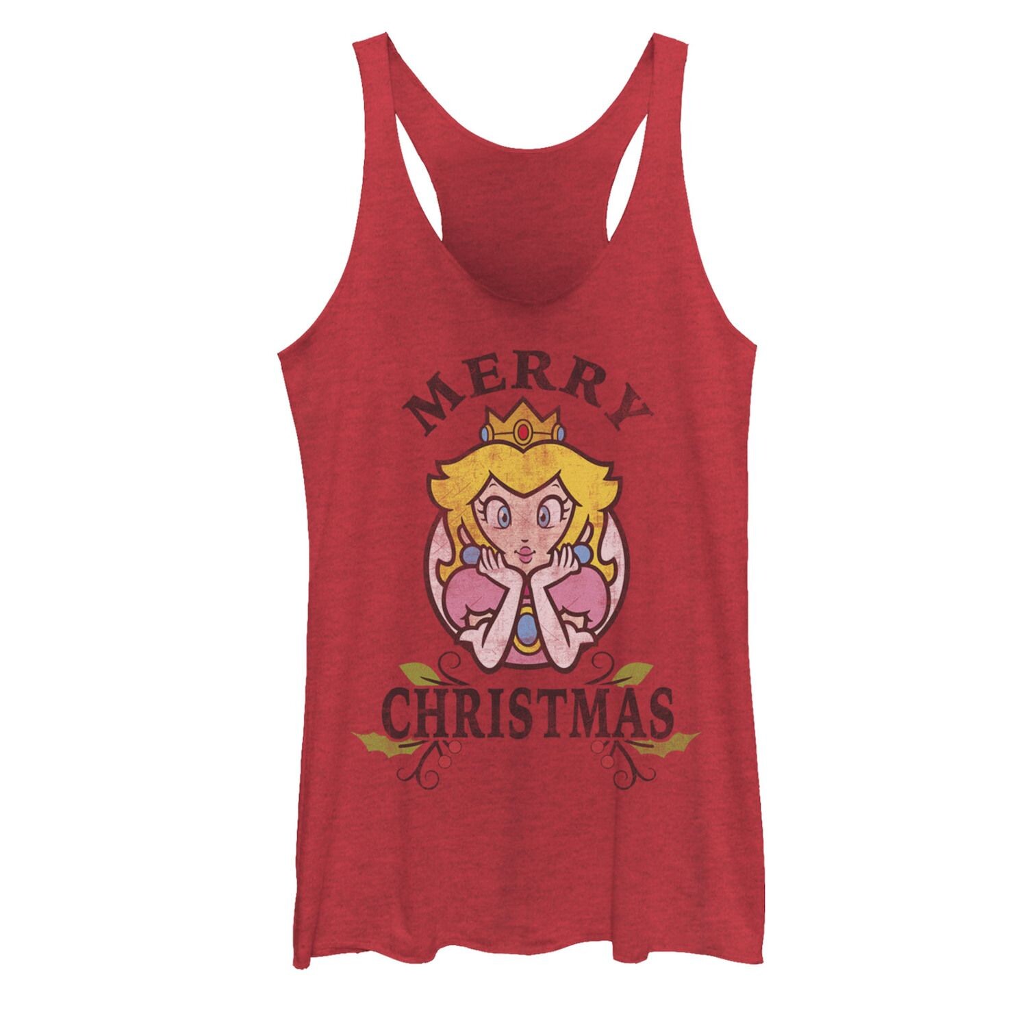

Майка с рисунком «Merry Christmas» для детей Nintendo Super Mario Princess Peach Licensed Character