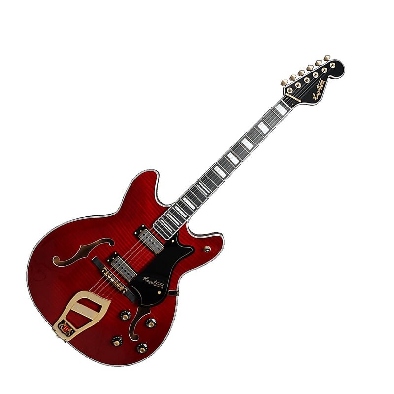 

Электрогитара Hagstrom VIK67-G-WCT 67 Viking II Hollowbody Electric Guitar-Wild Cherry Transparent, Maple Body