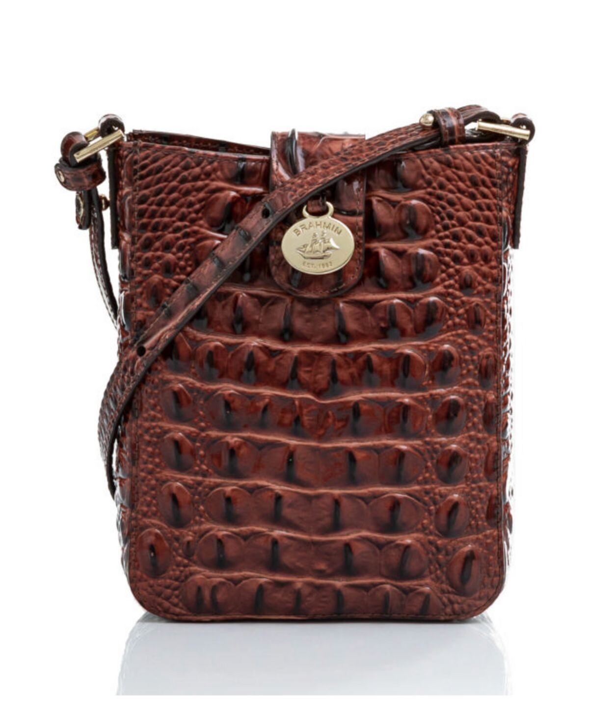 

Кожаная сумка через плечо Marley Melbourne с тиснением Brahmin