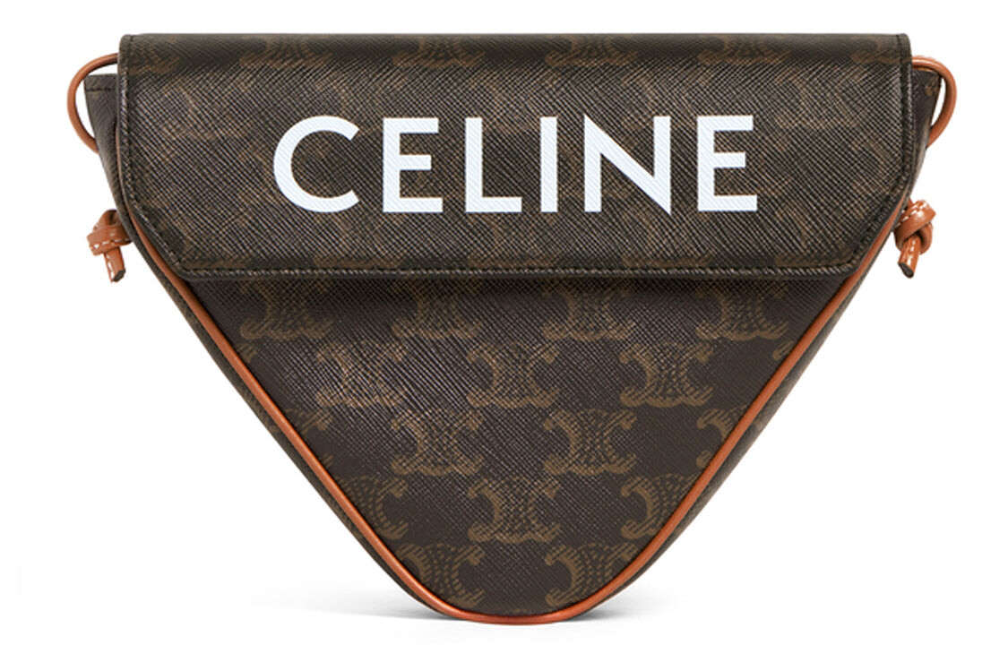 

Сумка Celine из телячьей кожи на одно плечо, коричневый