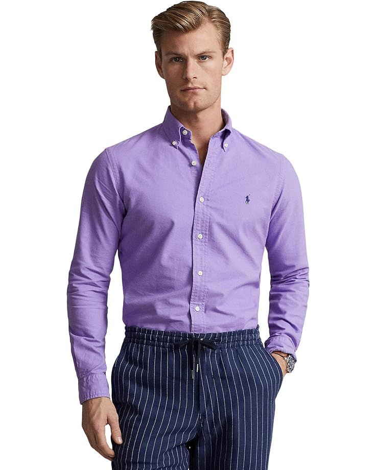 Рубашка Polo Ralph Lauren Classic Fit Garment-Dyed Oxford, фиолетовый