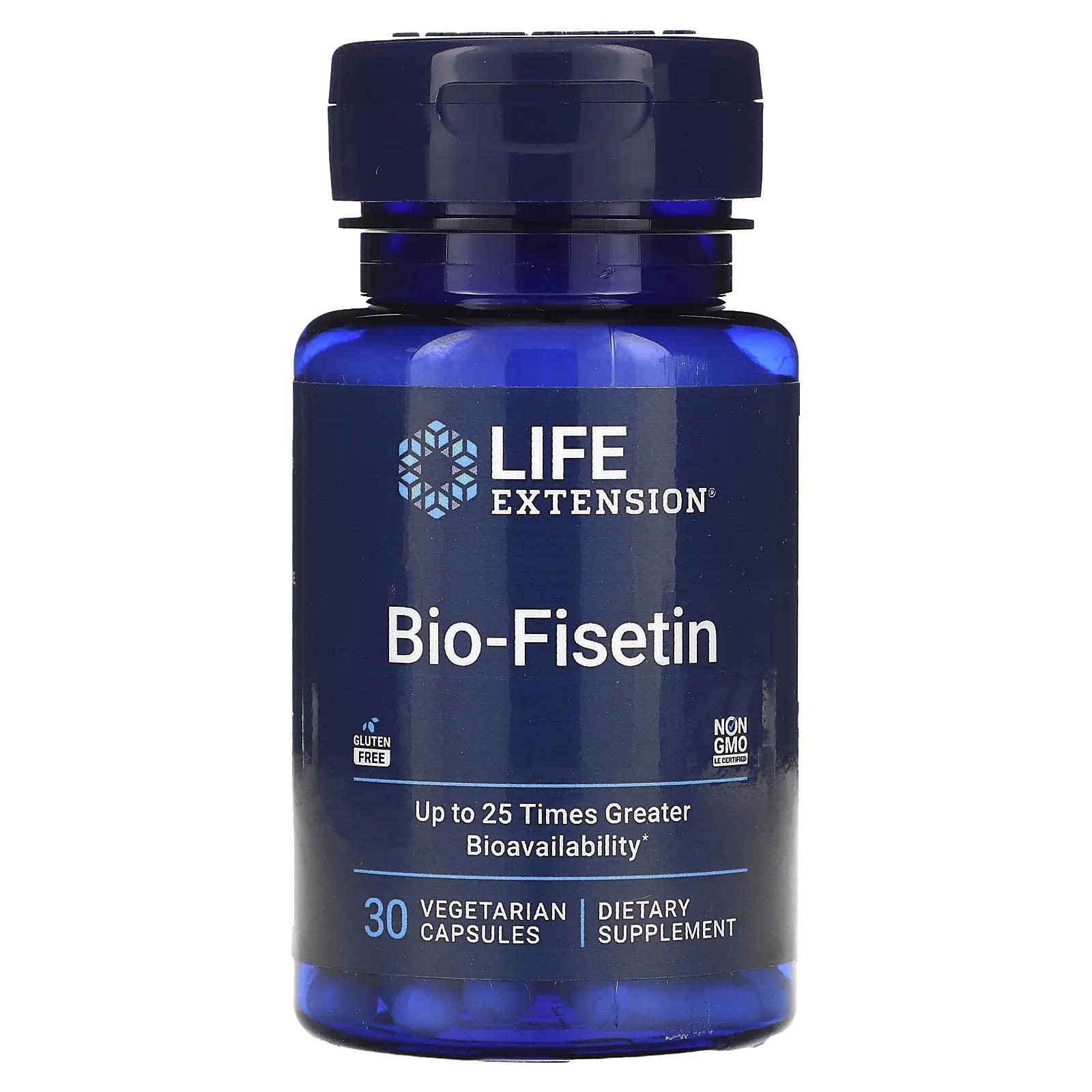 Life Extension Биофизетин 30 вегетарианских капсул life extension кортизол стрессовый баланс 30 вегетарианских капсул
