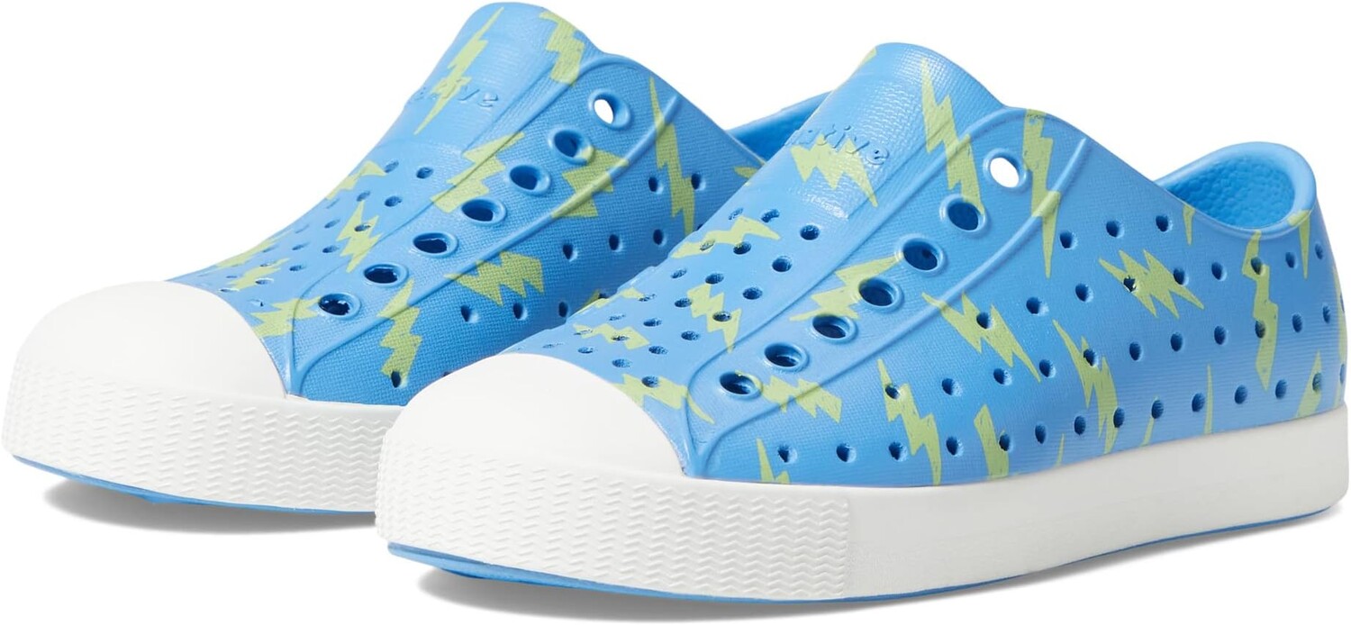 

Кроссовки Jefferson Sugarlite Print Native Shoes Kids, цвет Resting Blue/Shell White/Celery Lightning