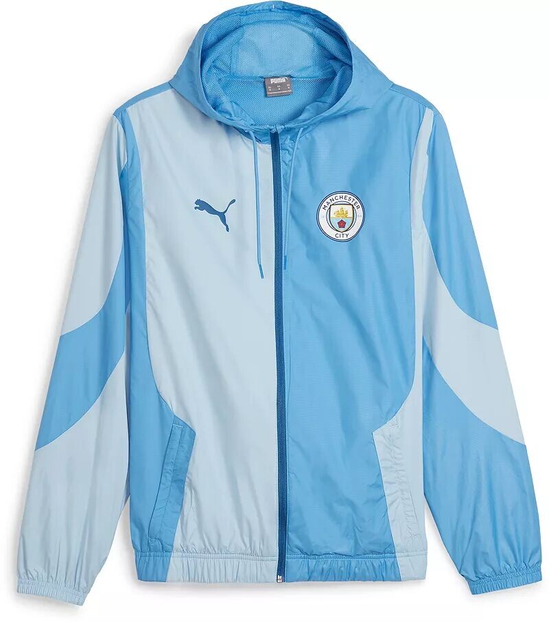 

Синяя тканая предматчевая куртка Puma Adult Manchester City 2024