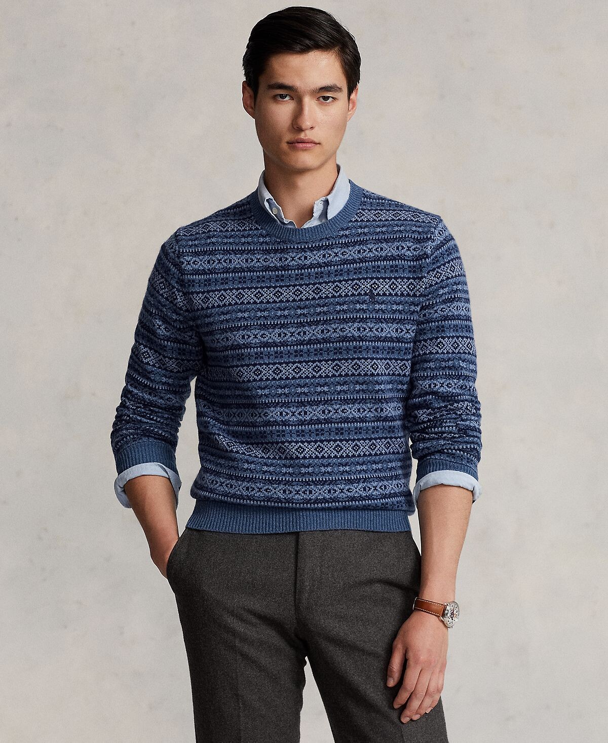 

Мужской шерстяной свитер с жаккардовым узором Polo Ralph Lauren