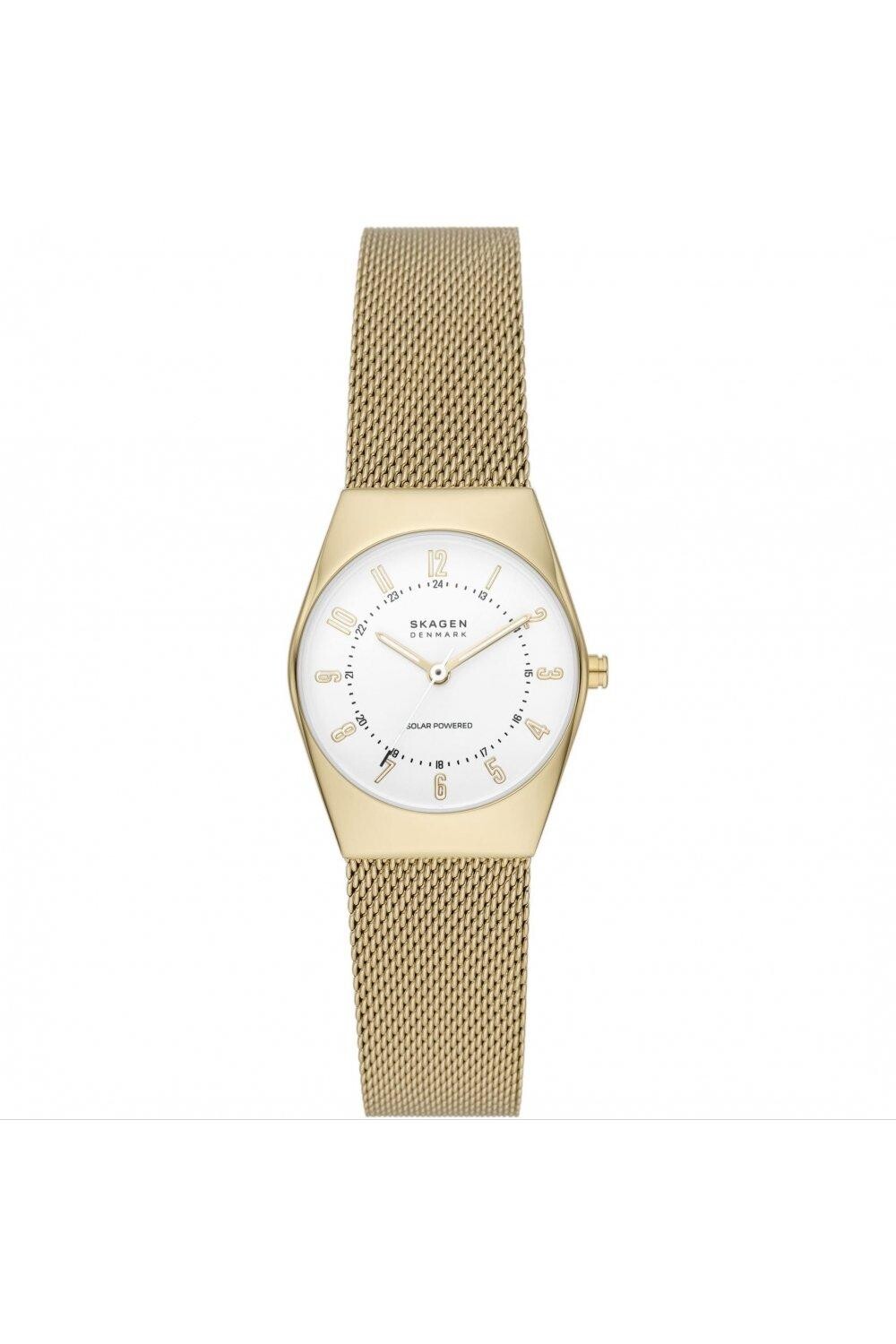 

Классические аналоговые часы из нержавеющей стали Grenen Lille Solar - Skw3077 Skagen, белый