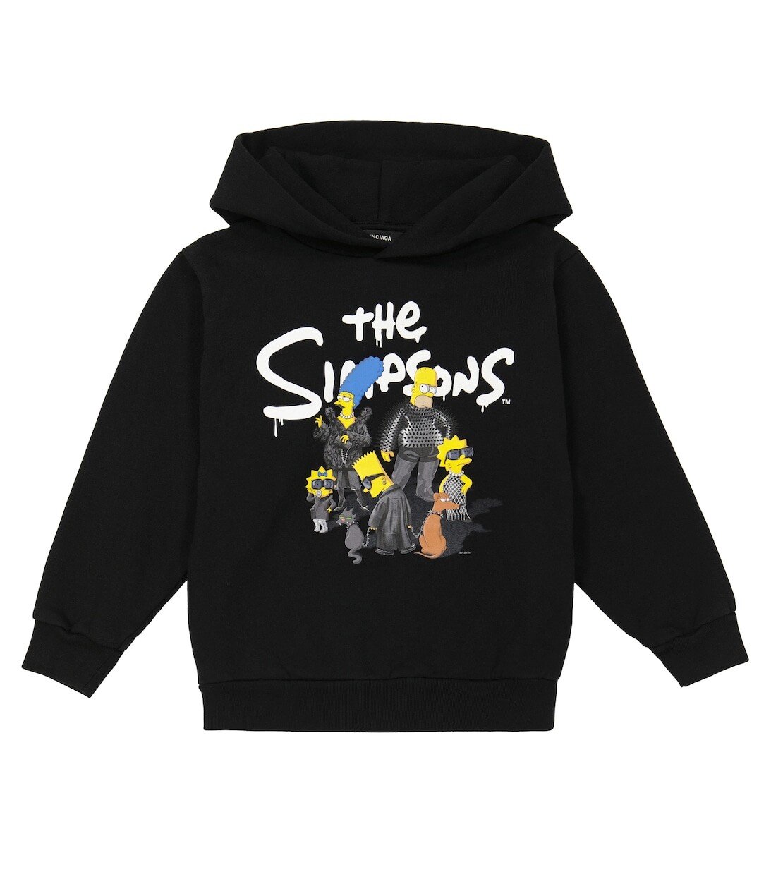 

Худи из хлопка x The Simpsons TM & 20th Television Balenciaga Kids, черный