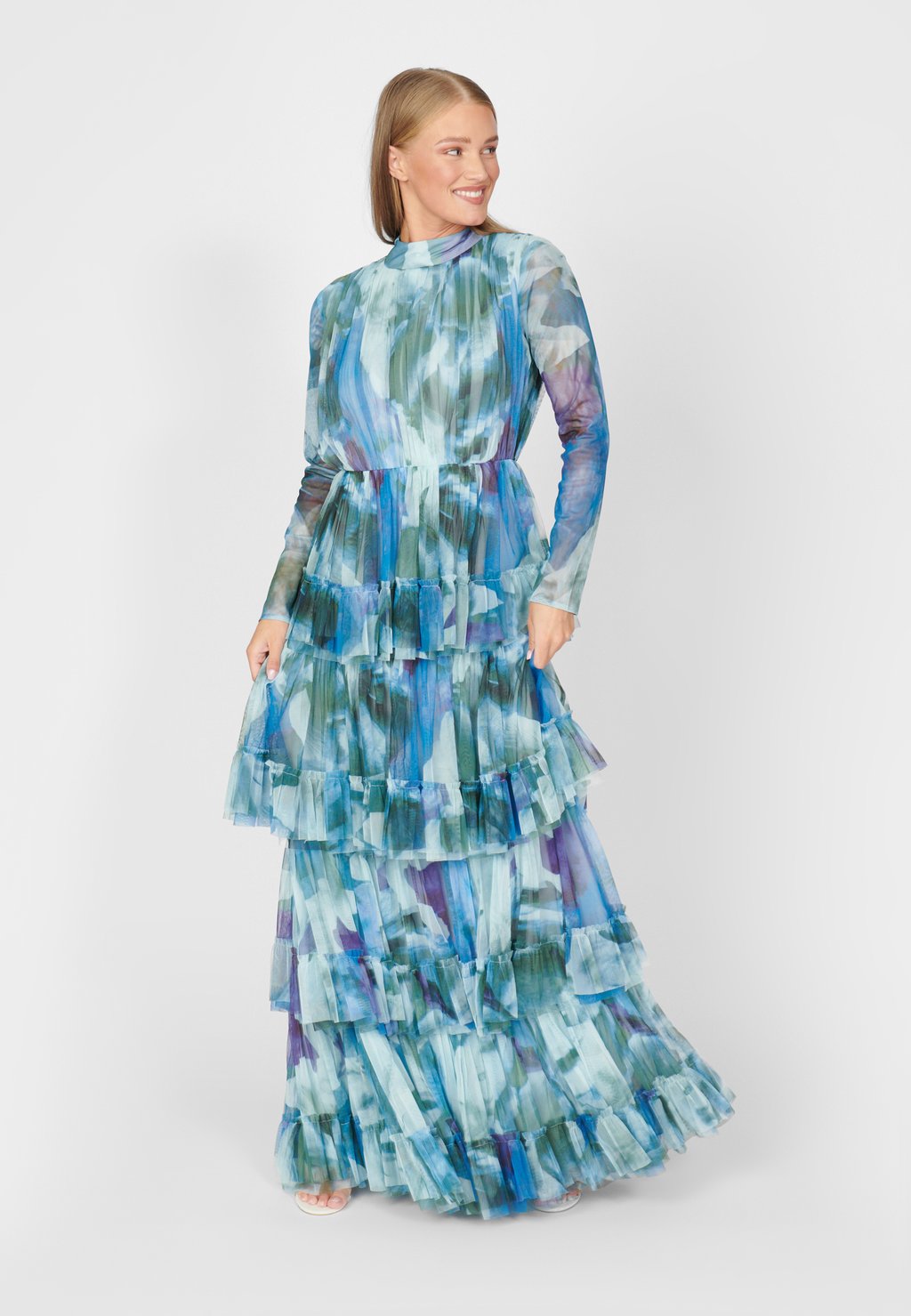 Длинное платье Print Maryisa, мультиколор колье multicolour motion