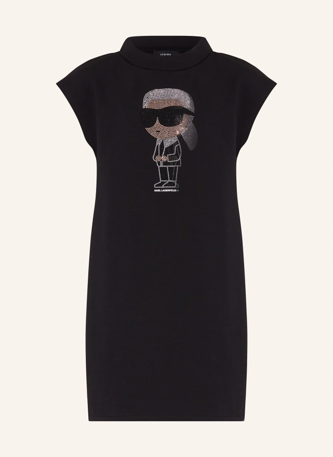 

Платье с драгоценными камнями Karl Lagerfeld, черный
