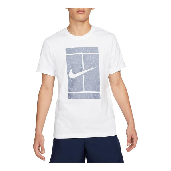 Футболка Men's Nike Large Logo Pattern Printing Round Neck Casual Short Sleeve White T-Shirt, мультиколор