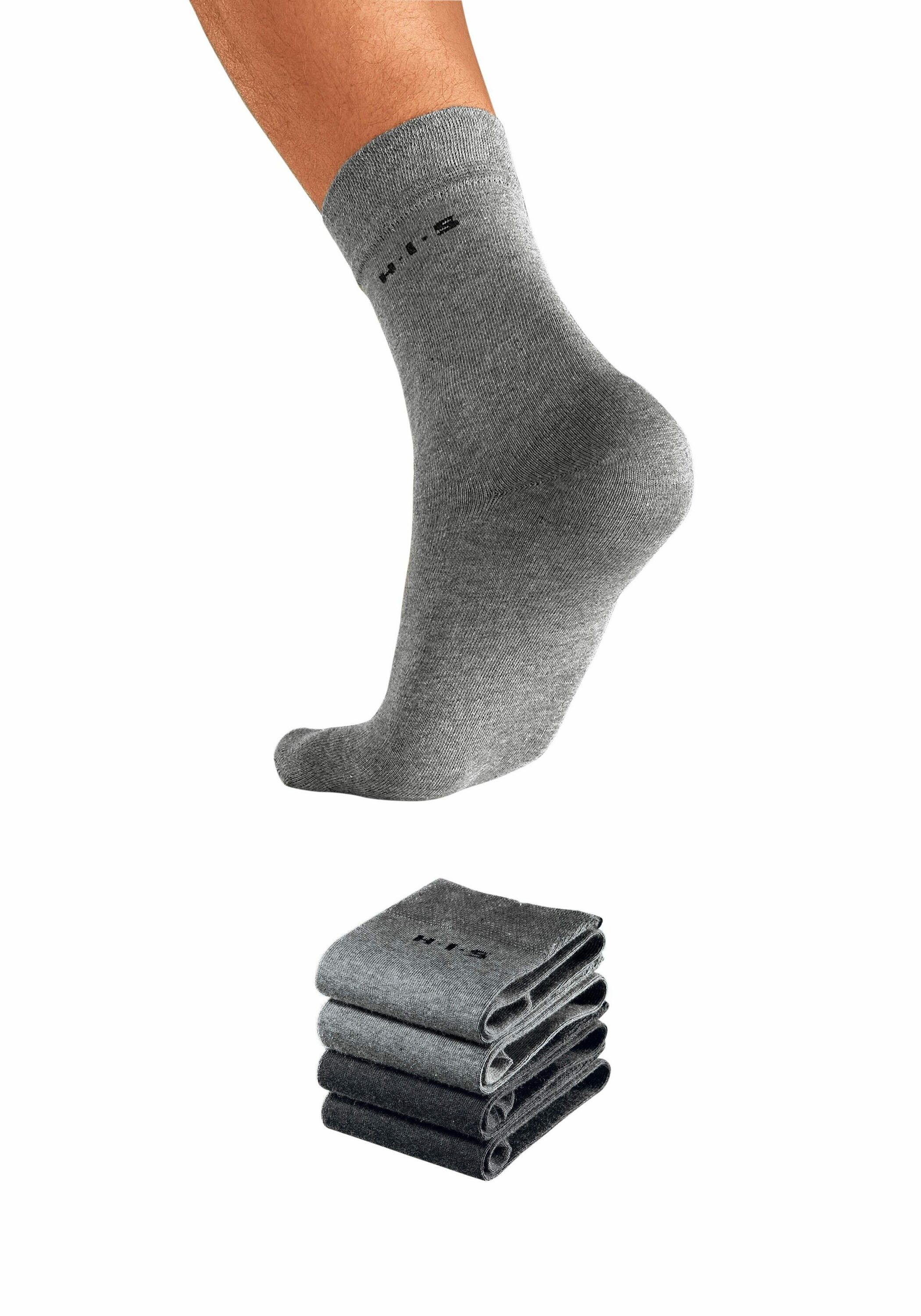 Носки H.I.S, цвет 2x grau, 2x anthrazit носки h i s sneaker цвет 2x schwarz 2x weiß 2x grau meliert
