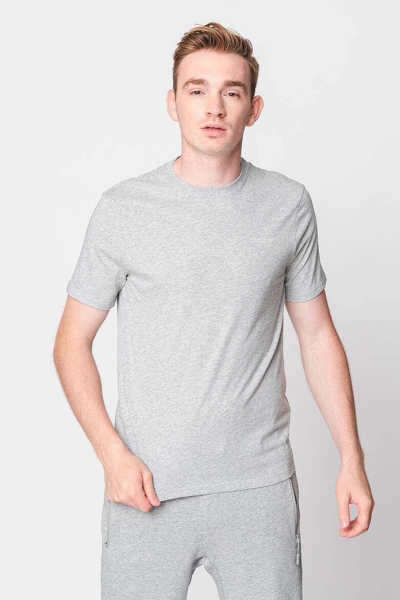 

Хлопковая футболка стандартной посадки Armani Exchange, серый