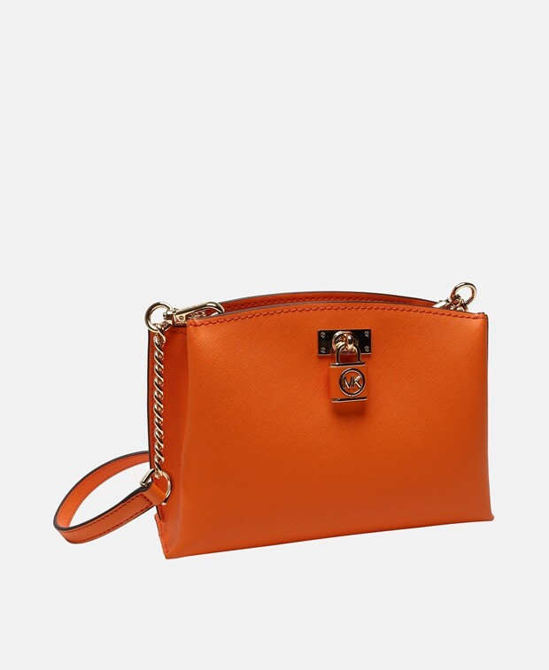 

Кожаная сумка-мессенджер Michael Michael Kors, абрикос