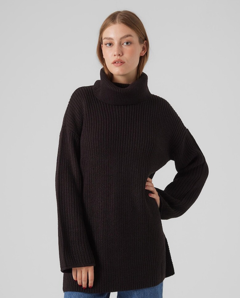 

Женский свитер оверсайз с длинной горловиной Vero Moda, черный