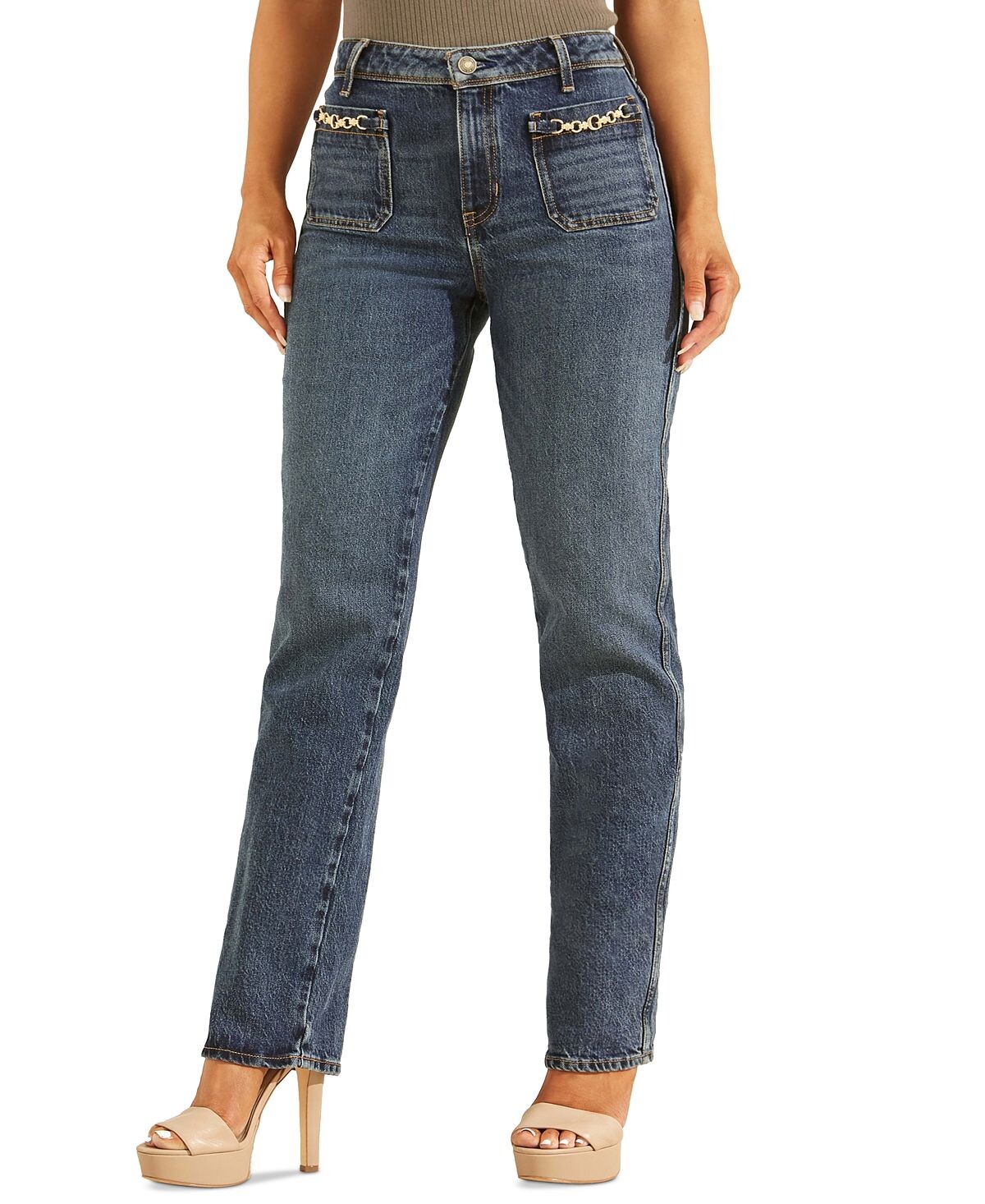 

Прямые джинсы Eco 1981 с высокой посадкой GUESS