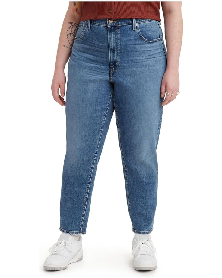 

Джинсы Levi's Womens High-Waisted Mom, цвет Medium Indigo Worn In