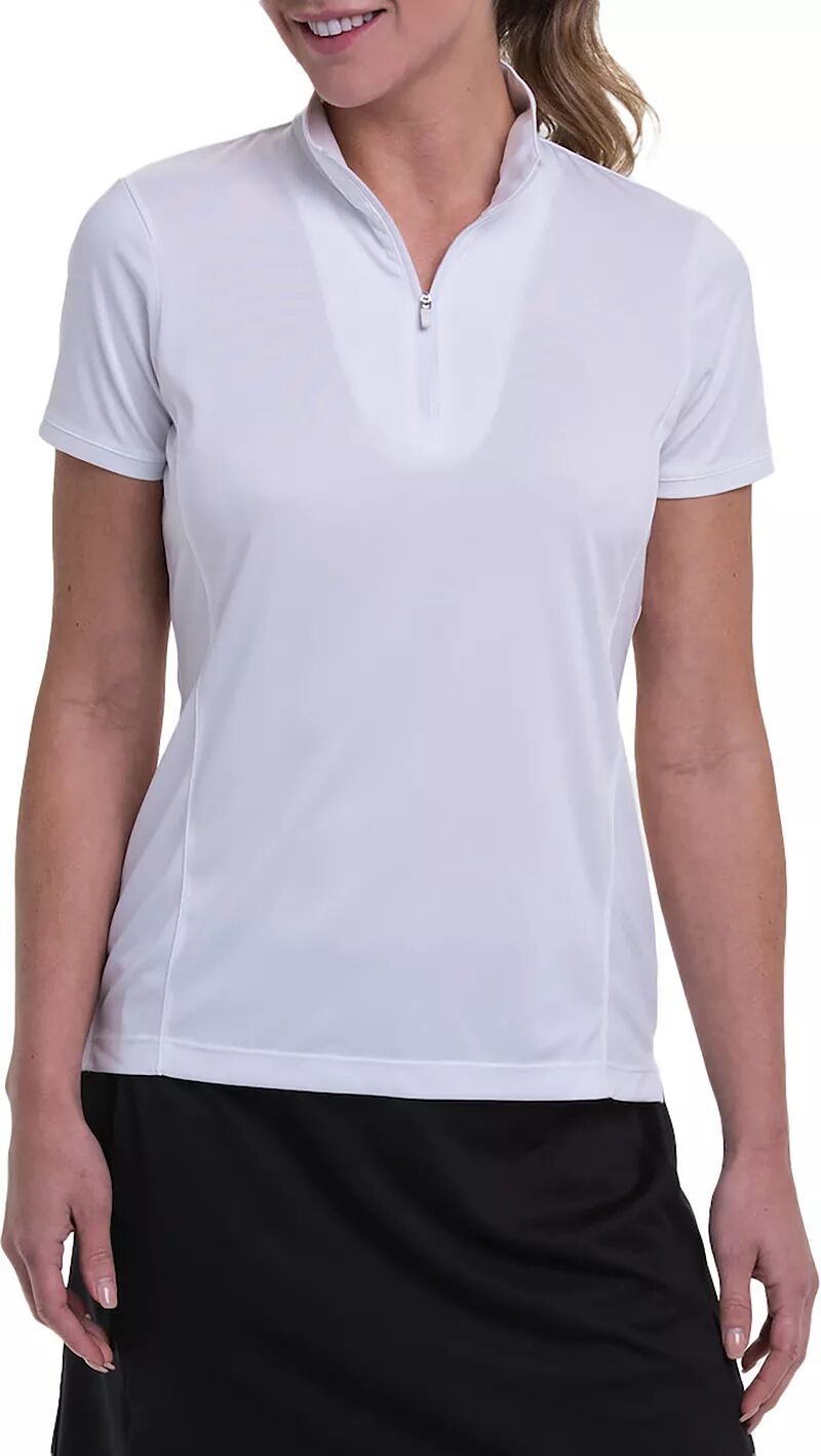 Женская рубашка-поло для гольфа с короткими рукавами и воротником-стойкой Ep New York, белый