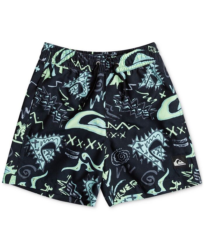 

Плавки для плавания Little Boys Youth Next Gen Volley 12 дюймов со шнурком Quiksilver, черный