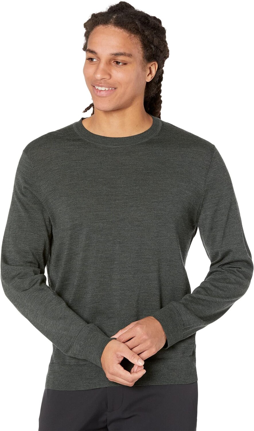 

Свитер Crew Neck PO Regal Wool Theory, цвет Olive Melange