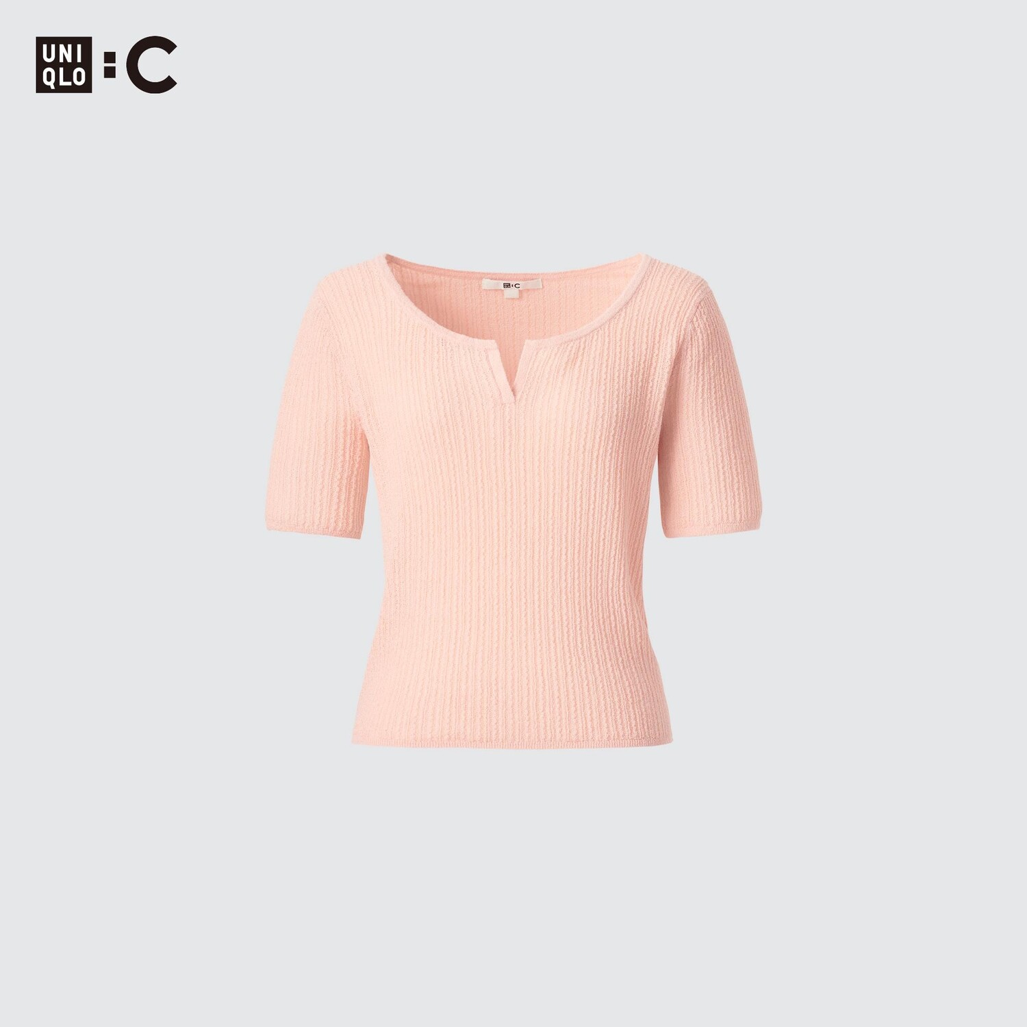 

Свитер Uniqlo женский с коротким рукавом, розовый