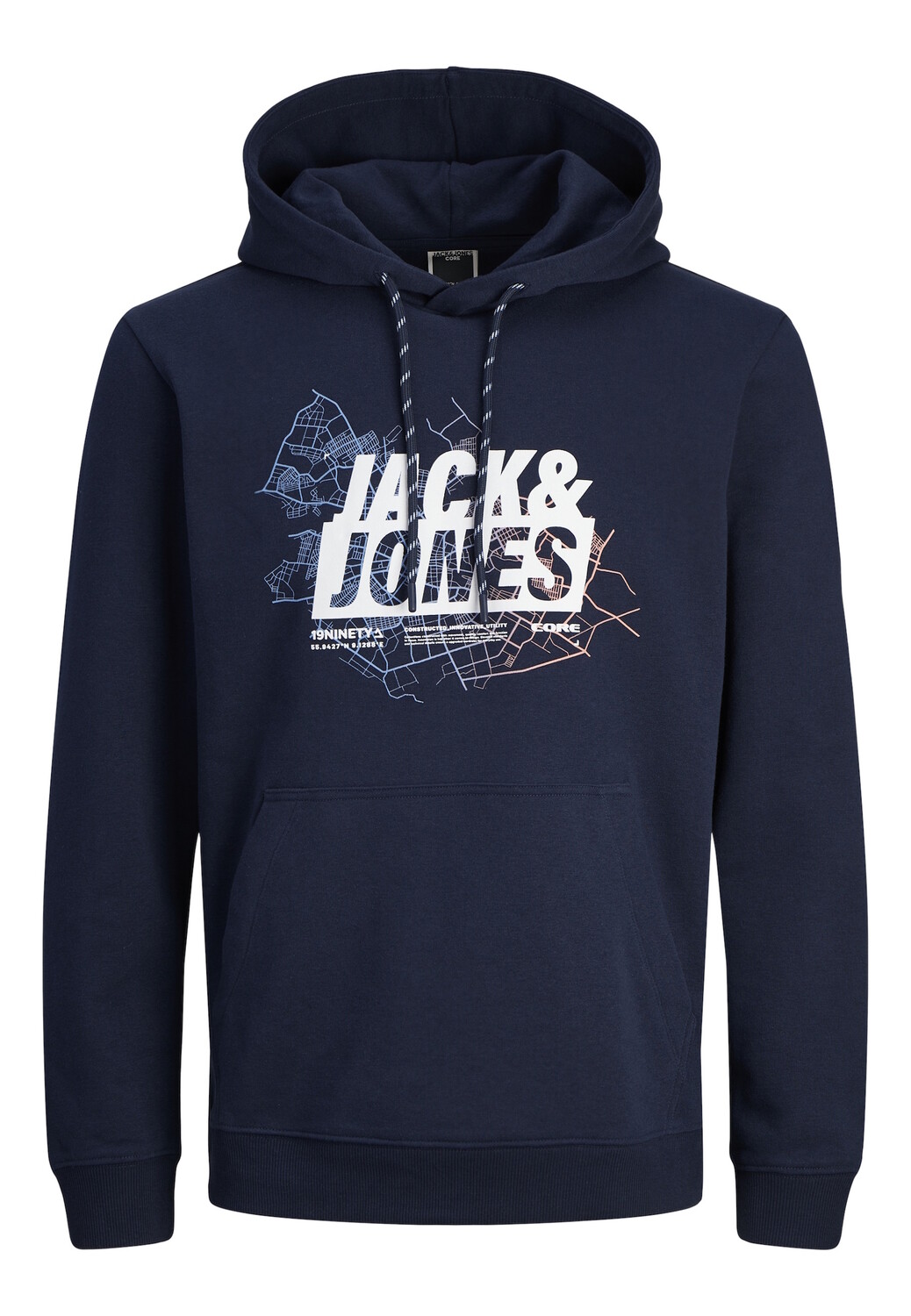 

Толстовка Jack & Jones Hoodie 'Map', темно-синий