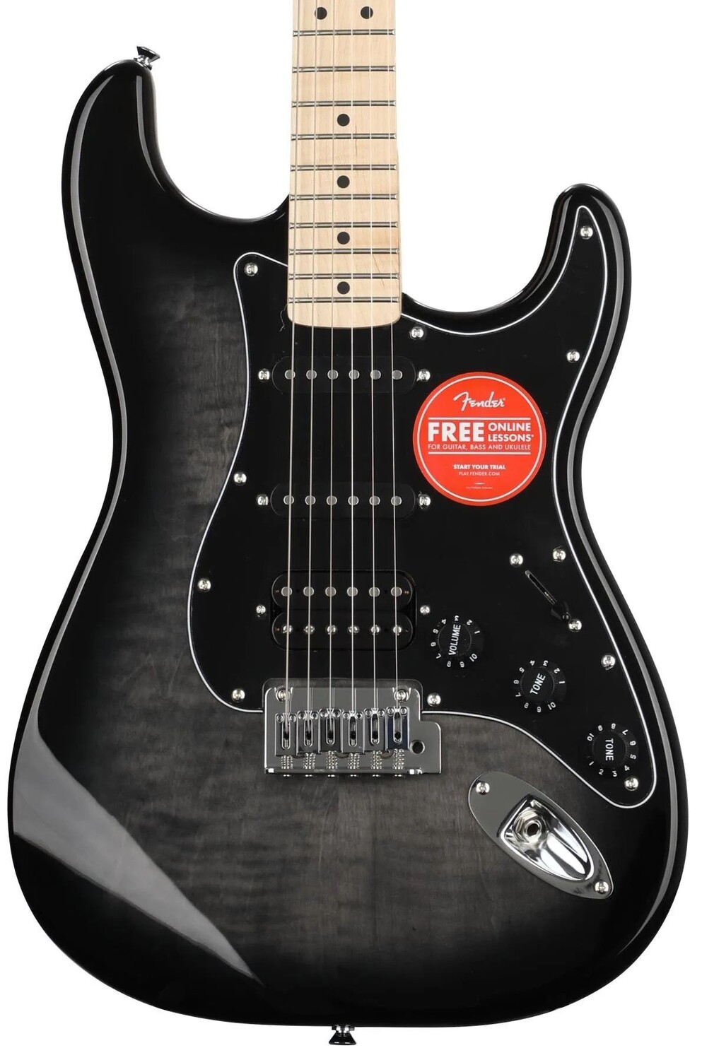 

Электрогитара Stratocaster Squier Affinity Series — Black Burst с кленовой накладкой грифа