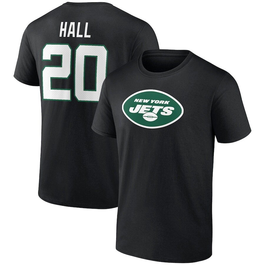 

Футболка с именем и номером Fanatics Branded New York Jets, черный