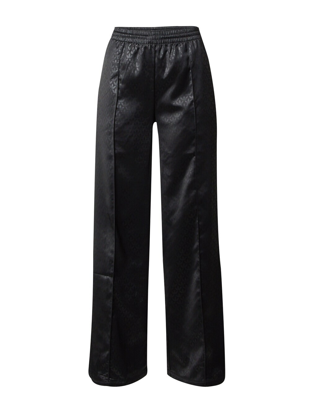 

Широкие брюки Adidas Trefoil Monogram Satin, черный