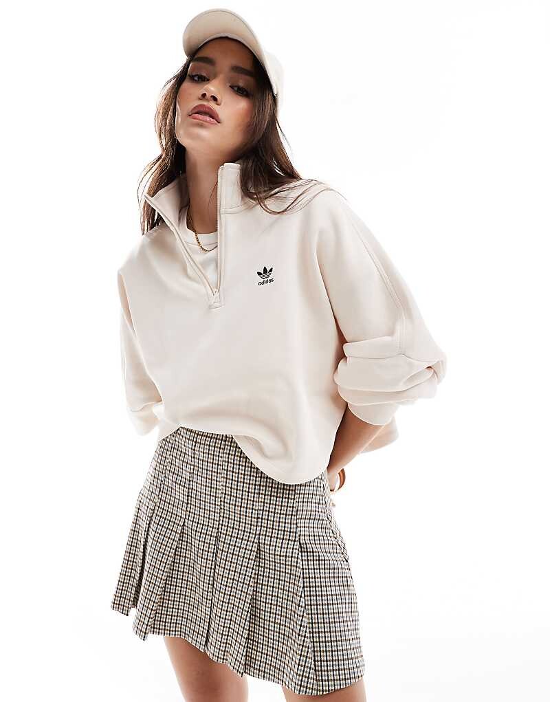 

Толстовка adidas Originals – Essentials– цвета Wonder White =f на короткой молнии