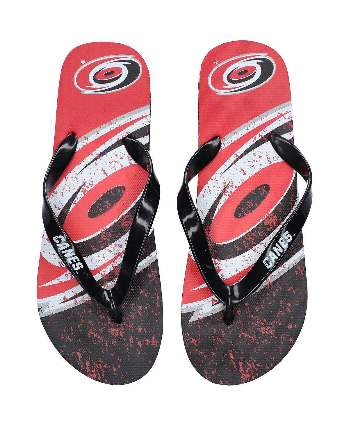

Мужские и женские шлепанцы с большим логотипом Carolina Hurricanes FOCO