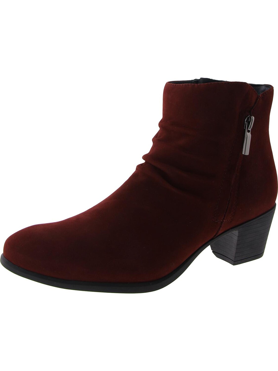 

Женские ботильоны Elliot на каблуке с круглым носком Munro, цвет Wine Nubuck