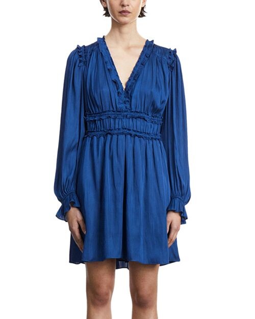 

Платье с длинными рукавами и оборками The Kooples, цвет Blue