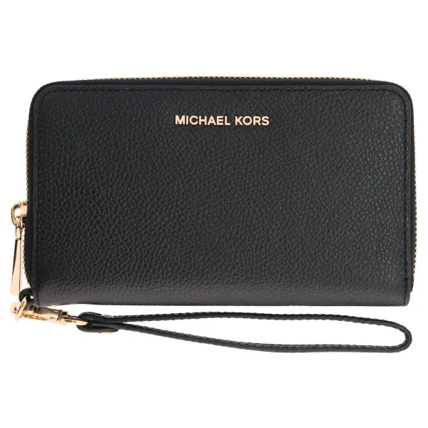 

Кожаный кошелек Jet Set Michael Kors, черный