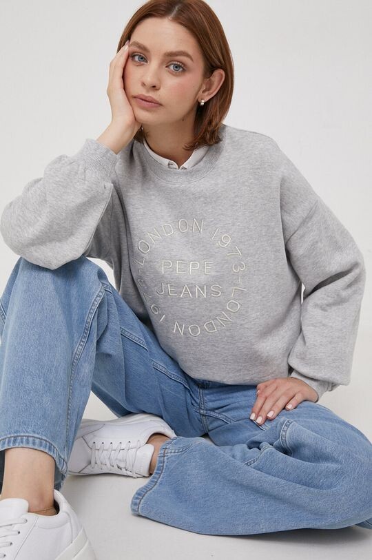 

Толстовка CARA из хлопка Pepe Jeans, серый