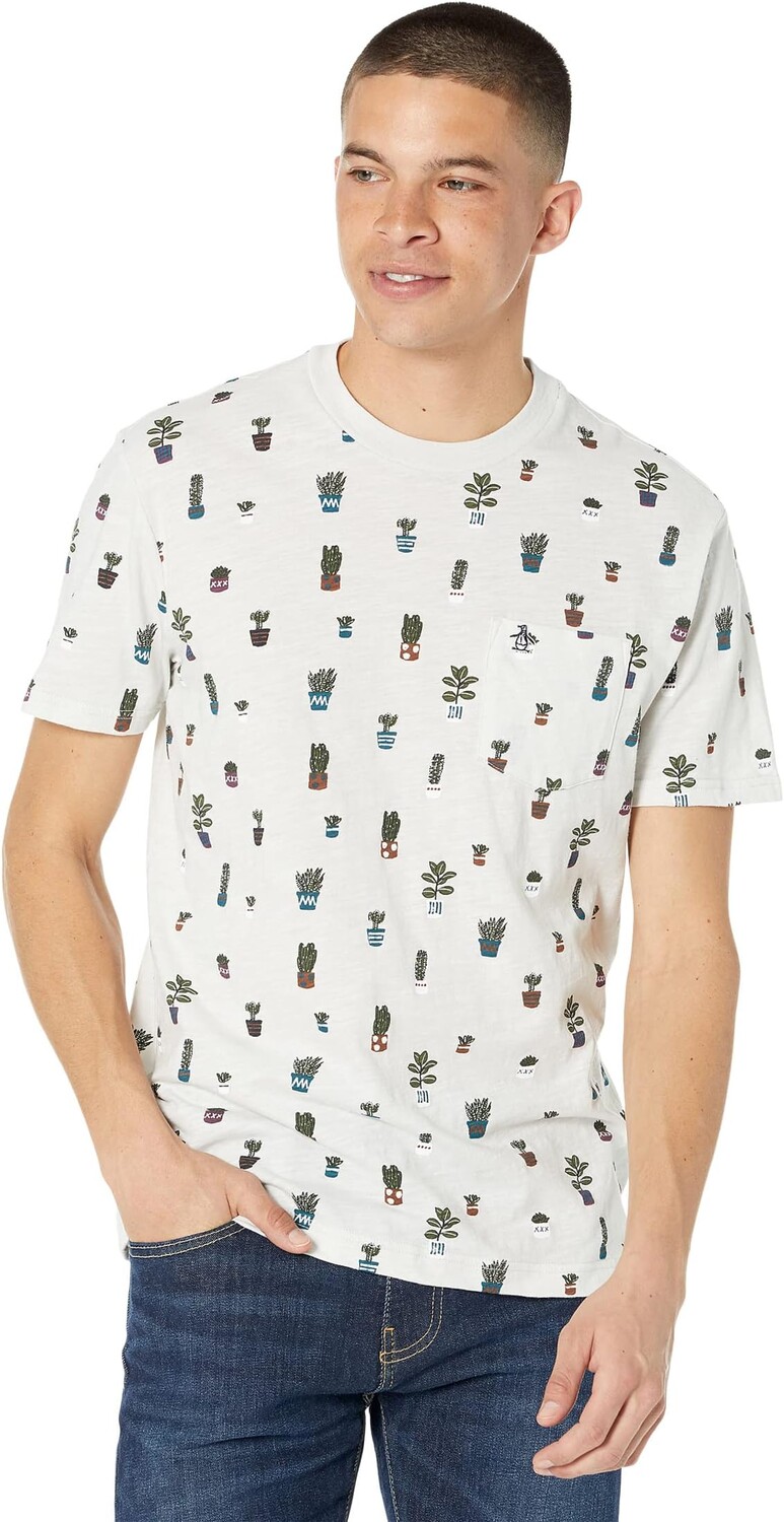 

Футболка с принтом кактуса Original Penguin, цвет Barely Blue
