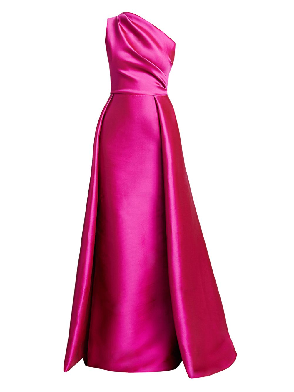 Атласное платье на одно плечо Teri Jon by Rickie Freeman, розовый