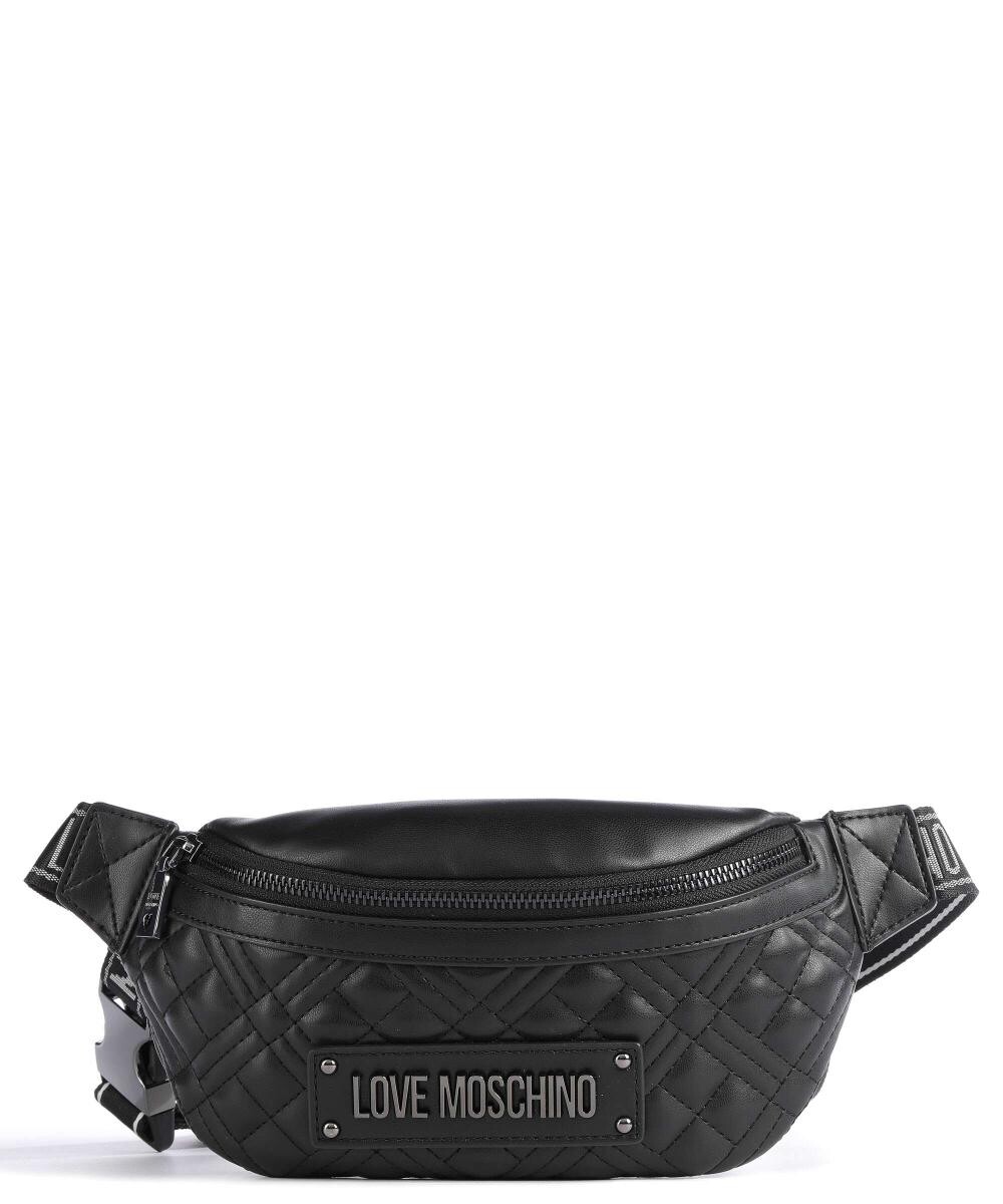 

Стеганая поясная сумка из искусственной кожи Love Moschino, черный