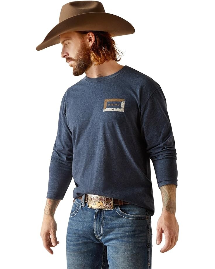 

Футболка Ariat Veneer T-Shirt, цвет Navy Heather