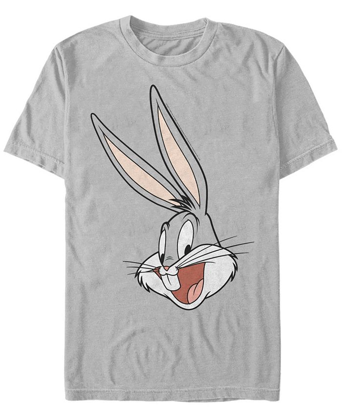 Мужская футболка с коротким рукавом Looney Tunes Bugs Bunny Big Face Fifth Sun, цвет Silver-Tone
