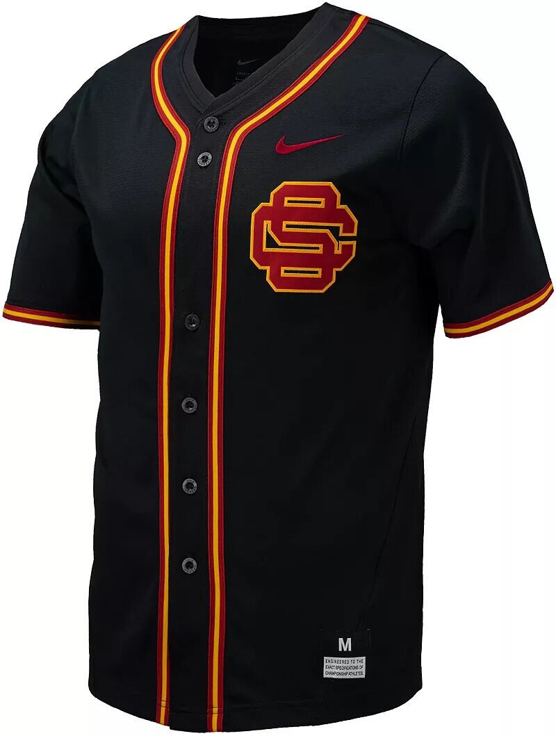 

Черная мужская копия бейсбольной майки Nike USC Trojans на пуговицах