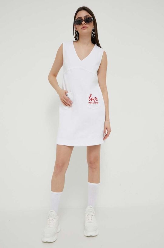 

Джинсовое платье Love Moschino, белый