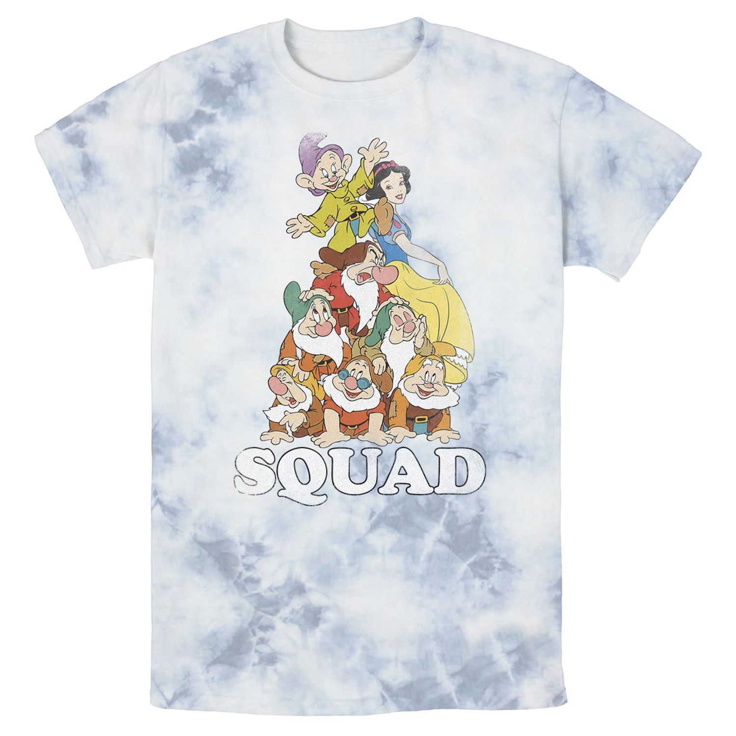 Мужская футболка Disney Snow White Seven Dwarfs Squad Pile Bombard Wash Licensed Character