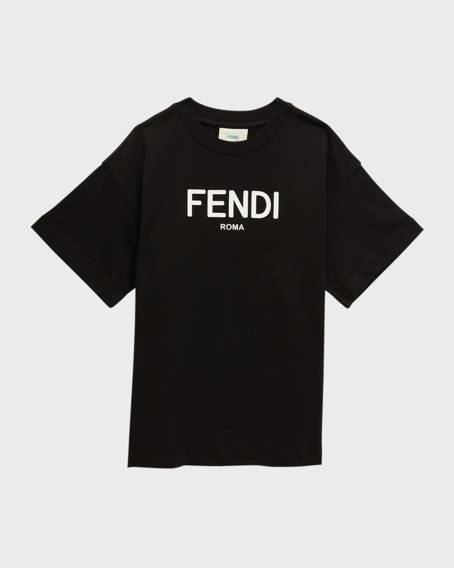 

Классическая футболка с логотипом для девочек, размер 4–6 Fendi