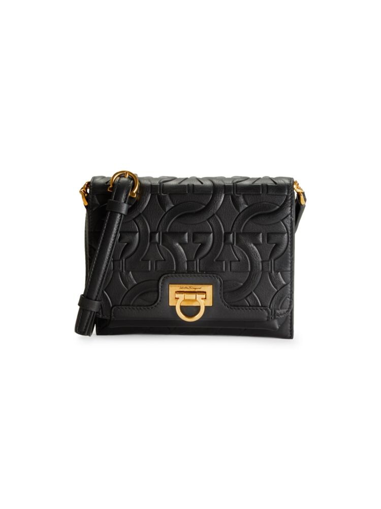 

Кожаная сумка через плечо Trifolio Ferragamo, черный