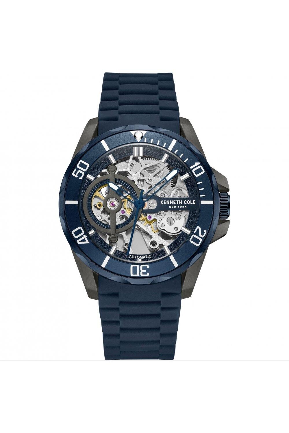 

Модные аналоговые автоматические часы из нержавеющей стали - Kcwgr0012803 Kenneth Cole, синий
