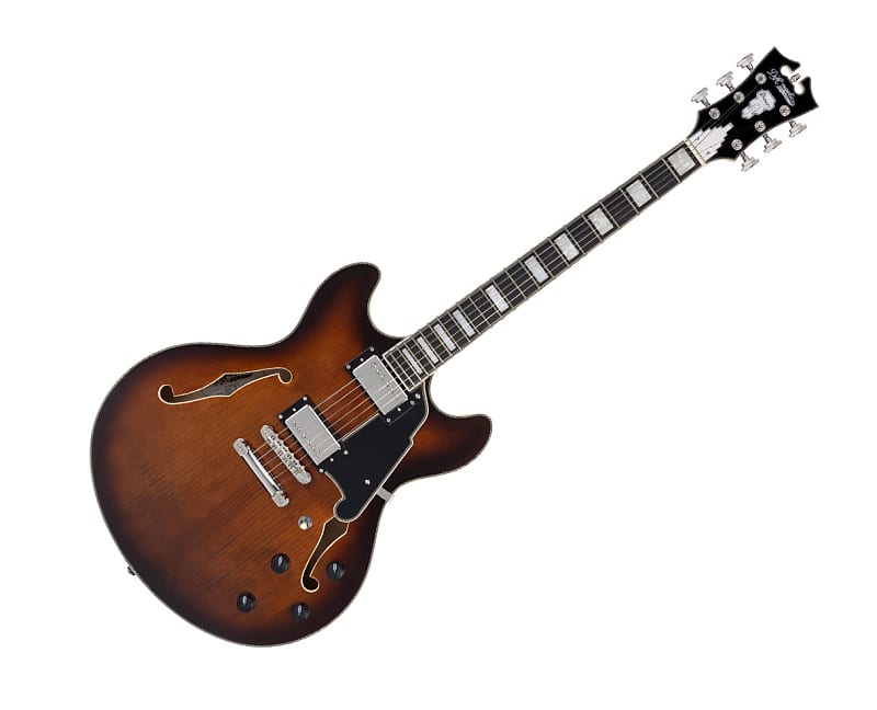 цена Электрогитара D'Angelico Premier DC Electric Guitar w/Gig Bag - Brown Burst