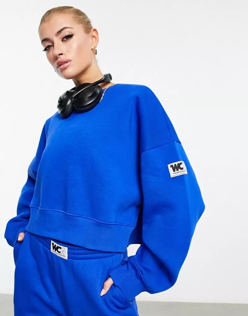

Свободный свитшот синего кобальта ASOS Weekend Collective