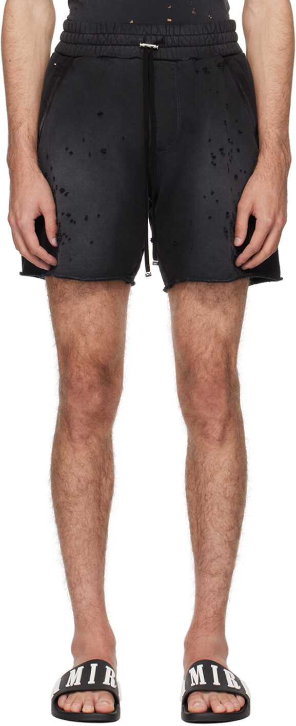 

Черные шорты с дробовиком Amiri, цвет Faded black